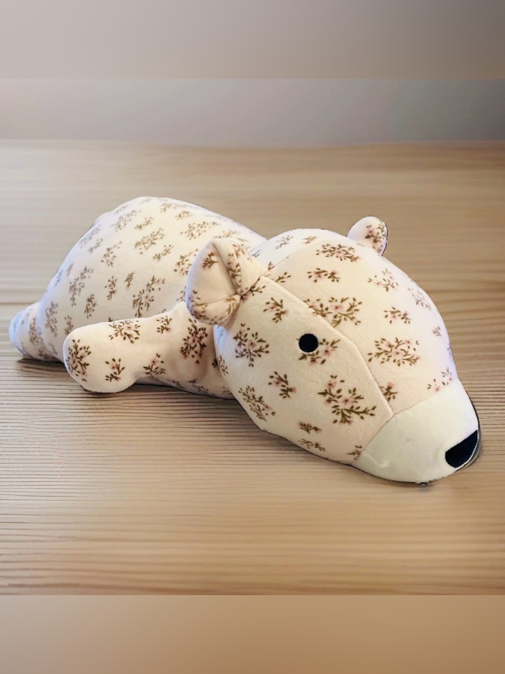 Hollister x Target light Pink Floral Bear Weighted Stuffed Animal Teen Girl Deco